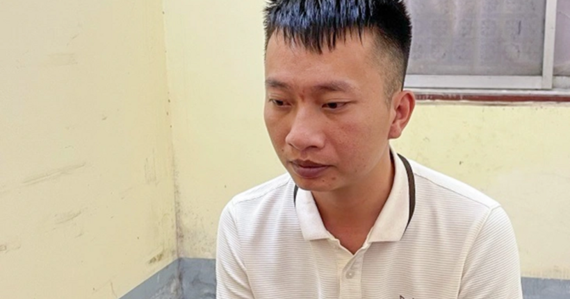 Đào Đức Lợi tại cơ quan công an. (Ảnh: Công an tỉnh Lạng Sơn)