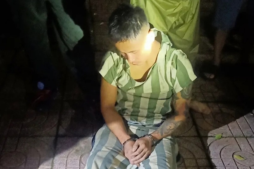 Trần Ngọc Hòa trốn trại ở Nghệ An đã bị bắt. Ảnh: PLO