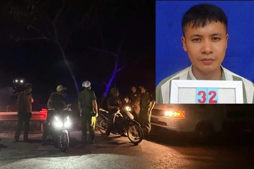 Trần Ngọc Hòa bị lực lượng chức năng bắt giữ sau 2 ngày trốn khỏi nơi giam giữ. Ảnh: Dân trí