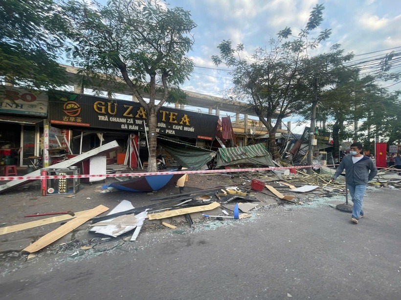 Hiện trường vụ nổ. Ảnh: Vietnamnet.