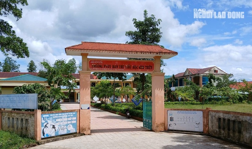 Trường Phổ thông dân tộc bán trú Tiểu học Kim Thủy (xã Kim Ngân, Quảng Trị). Ảnh: Báo Người lao động.