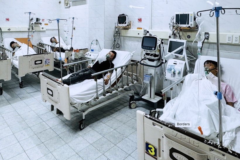 Các bệnh nhân được xác định ngộ độc khí CO. Ảnh: Dân Trí.