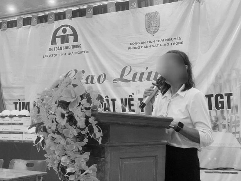 Nữ hiệu trường bị lũ cuốn thiệt mạng. Ảnh: Báo Tiền phong.