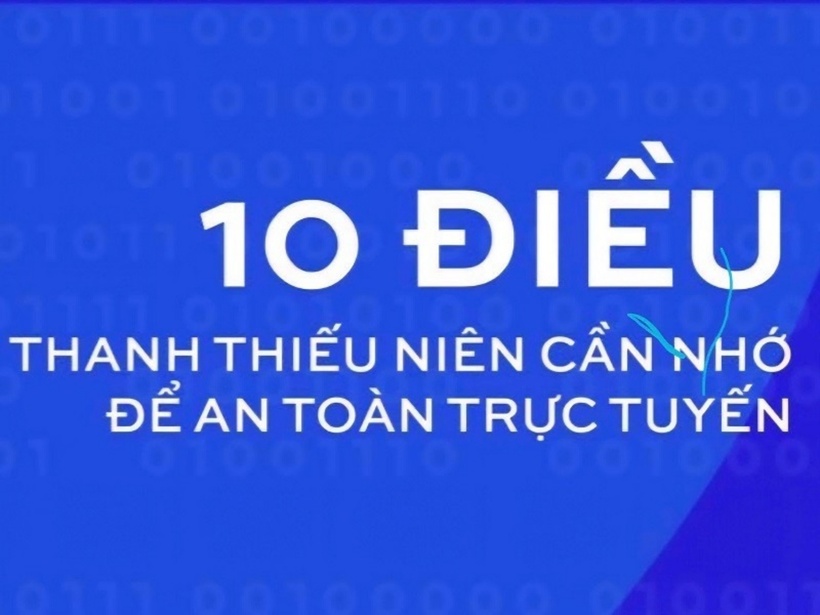 Chiến dịch "Không Một Mình" khuyến nghị "10 điều thanh thiếu niên cần nhớ để an toàn trực tuyến".
