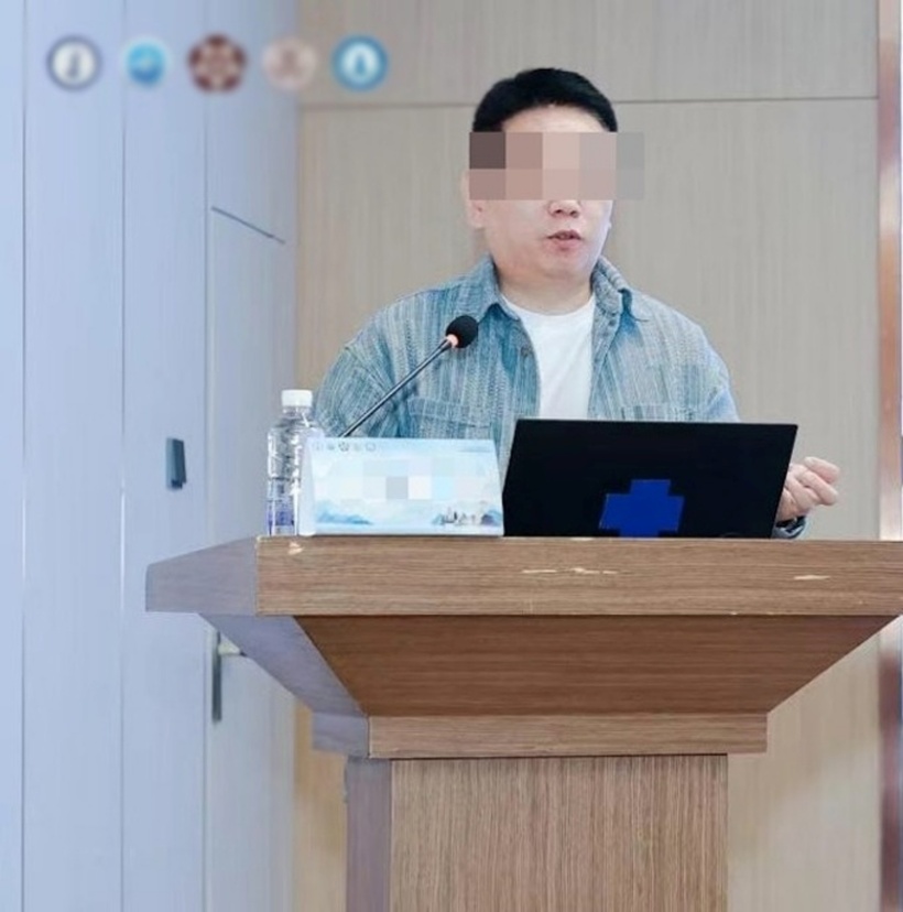 Giáo sư Tần của Đại học Tây Điện đang bị điều tra nghi án sát hại và phân xác người tình là hot girl mạng. Ảnh: Weibo