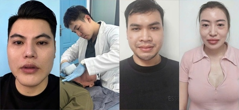 Nguyễn Văn Trường, Võ Văn Đức, Cao Tấn Tú và Nguyễn Ngọc Thùy Linh. Ảnh: Báo Tuổi trẻ.