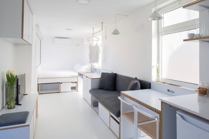 Màu sắc nhẹ nhàng giúp không gian trông rộng rãi và thoáng đãng hơn. Ảnh: VTC News