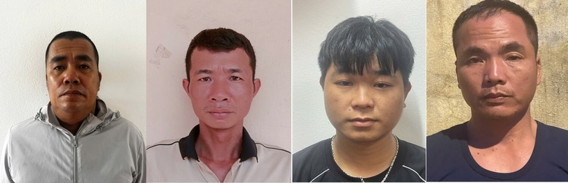 4 đối tượng tại cơ quan công an. Ảnh: VTC News.