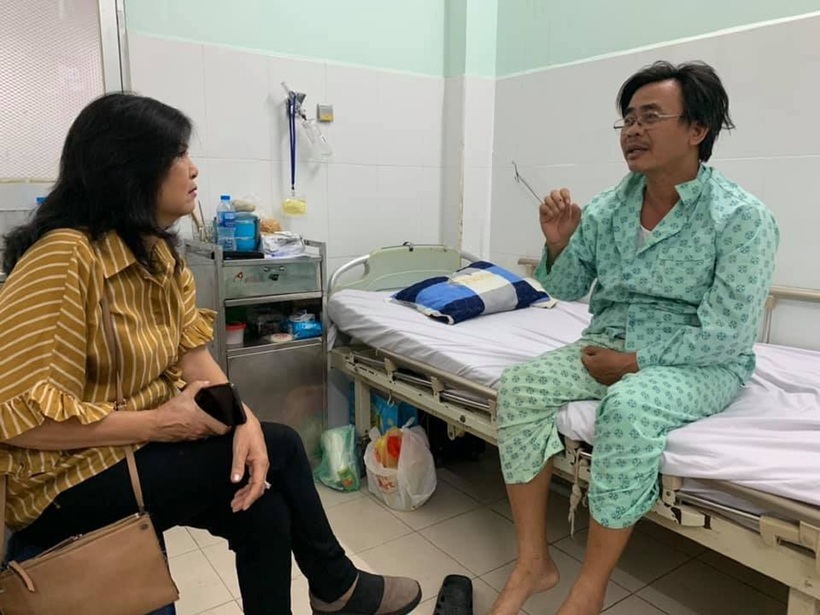 Diễn viên Trần Chánh Thuận điều trị năm 2019. Ảnh: VTC News