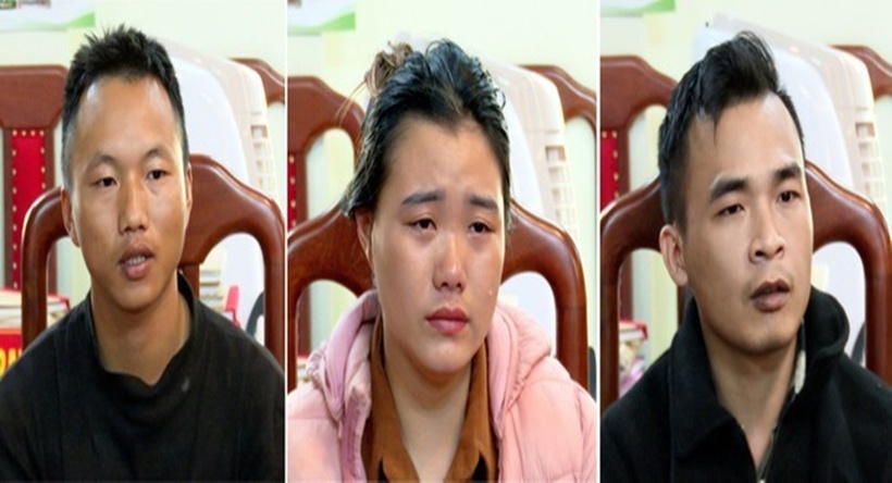 Ba đối tượng Phử, Sơ, Hiếu (từ trái qua phải). (Ảnh: Công an tỉnh Lai Châu)