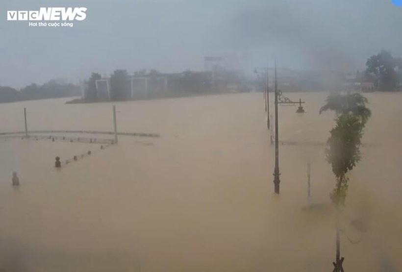 Lũ trên các sông dâng cao. Ảnh: VTC News