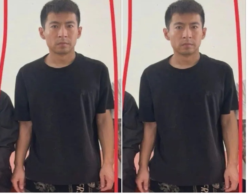 Li Shang Ze bỏ trốn, chân còn mang còng số 8. (Ảnh: PLO)