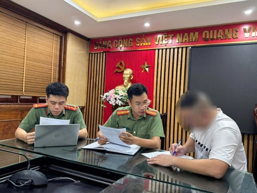 Công an TP Hà Nội đã ra Quyết định xử phạt vi phạm hành chính 12,5 triệu đồng đối với B.D.T. Ảnh: Công an TP.Hà Nội.