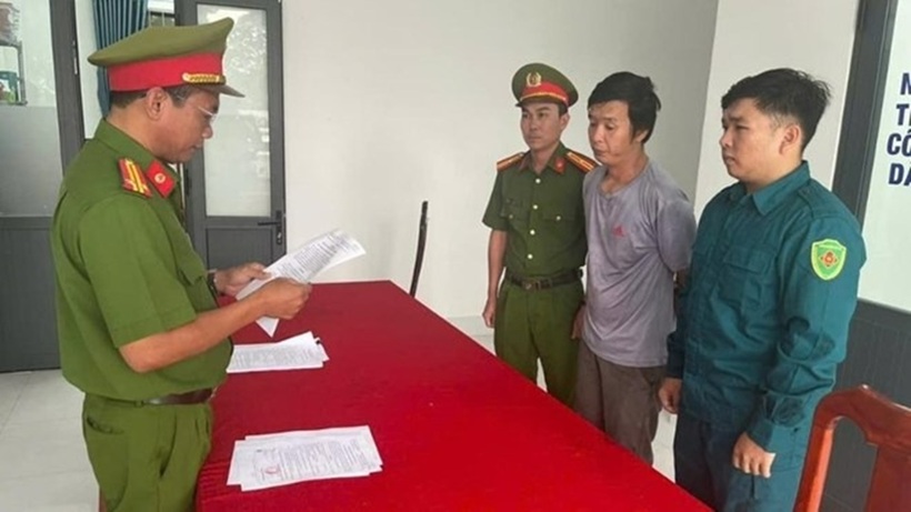 Bị can Nguyễn Trường Thiên Lý tại cơ quan Công an