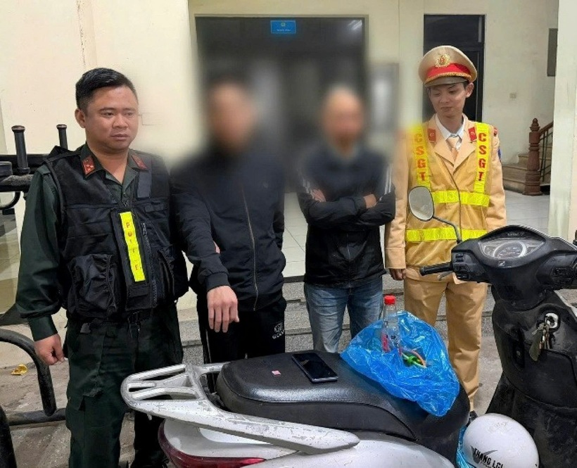 Các đối tượng bị phát hiện, bắt giữ. Ảnh: Công an TP Hà Nội.