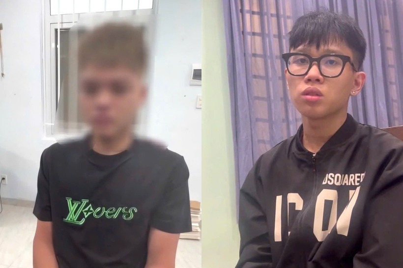 L.C.T.V. và Nguyễn Vinh Lợi (bên phải). (Ảnh: Công an)