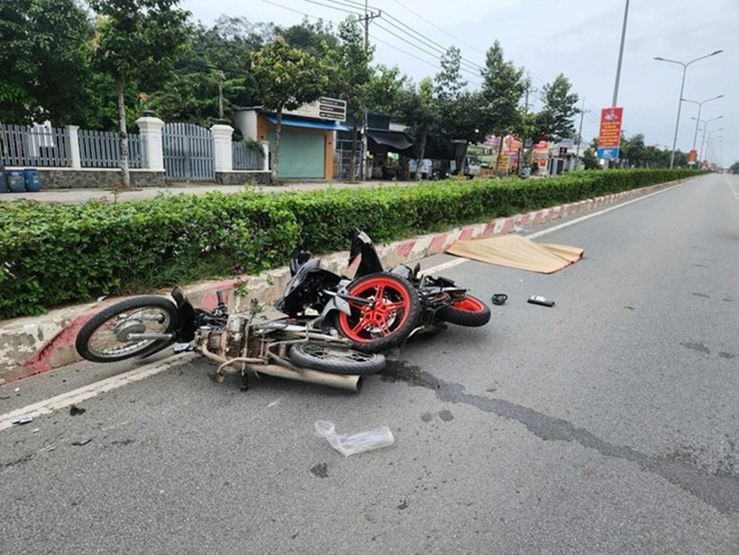 Hiện trường vụ tai nạn. Ảnh: Báo Người lao động.