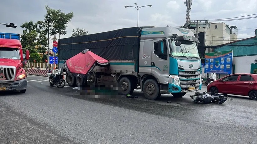 Hiện trường vụ tai nạn. Ảnh: PLO.