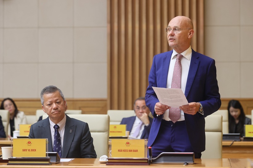 Đại sứ Vương quốc Hà Lan tại Việt Nam Kees van Baar phát biểu tại buổi làm việc (Ảnh: VGP).