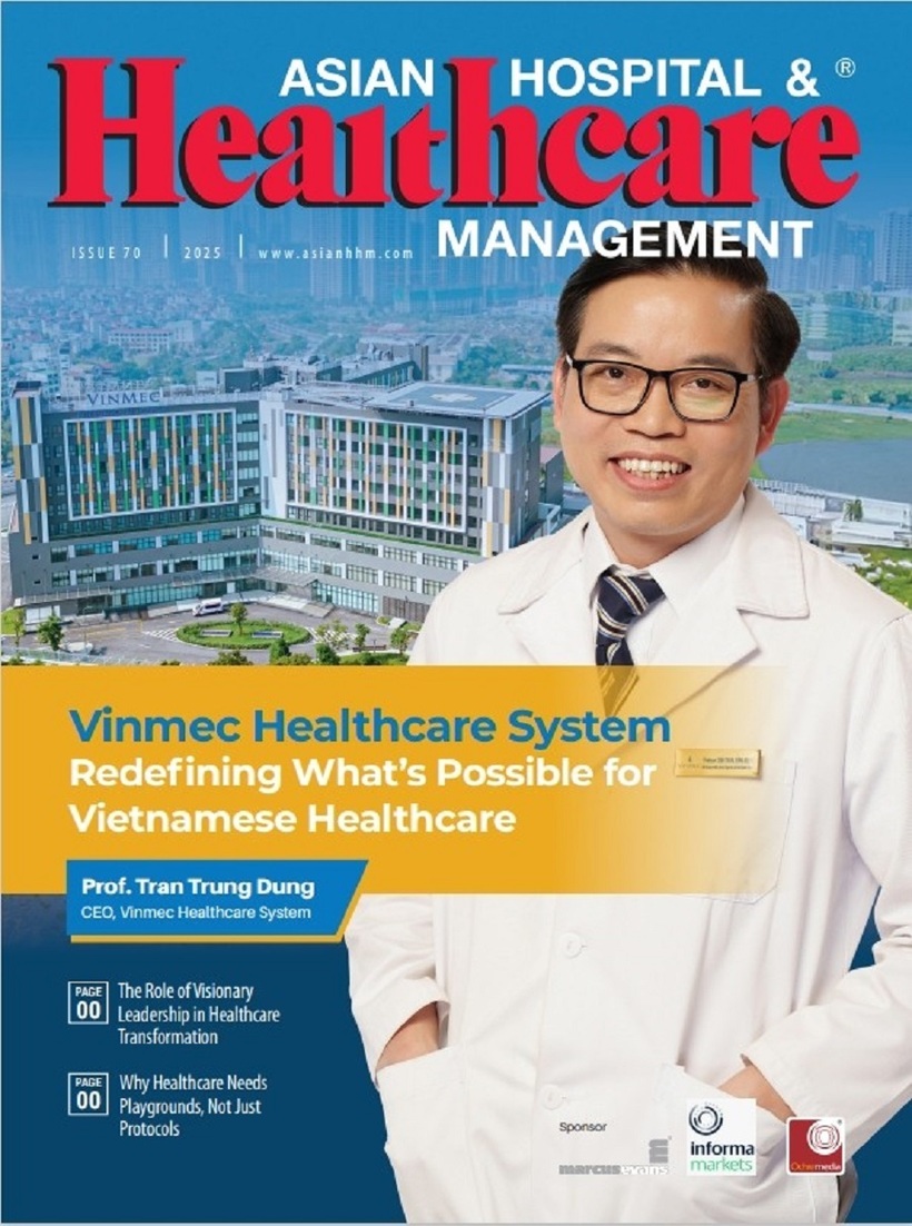 GS.TS Trần Trung Dũng trên trang bìa Asian Hospital & Healthcare Management