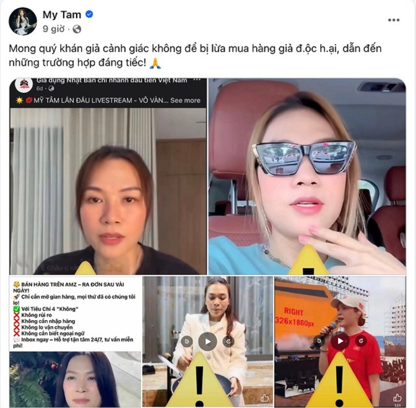 Ca sĩ Mỹ Tâm cảnh báo về vấn nạn giả mạo hình ảnh cô để trục lợi.