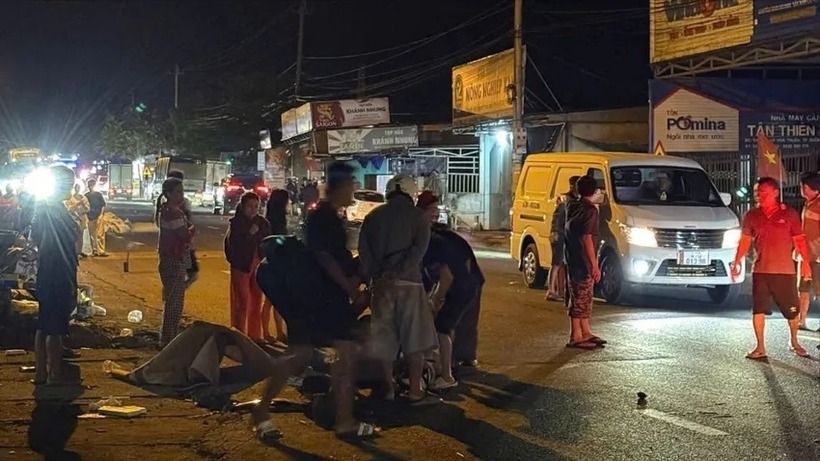 Hiện trường vụ tai nạn. Ảnh: PLO.