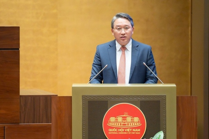 Bộ trưởng Bộ Tư pháp Nguyễn Hải Ninh (Ảnh: Media Quốc hội).