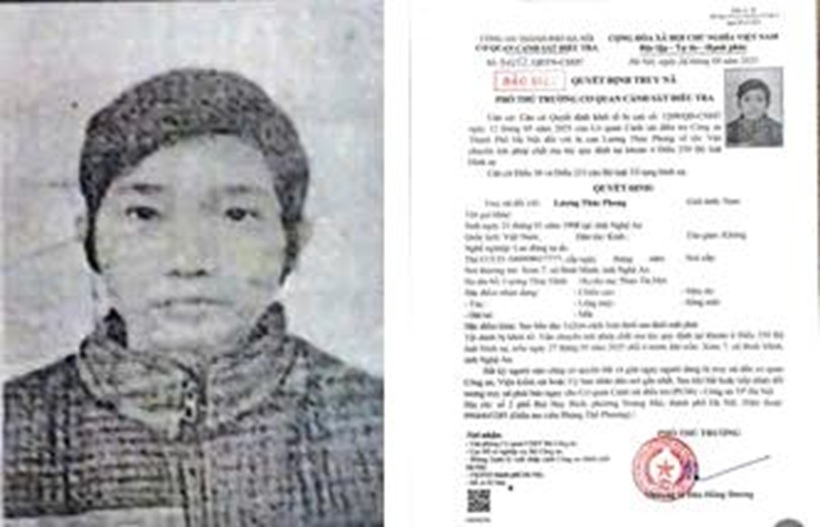 Công an truy nã Lương Thúc Phong