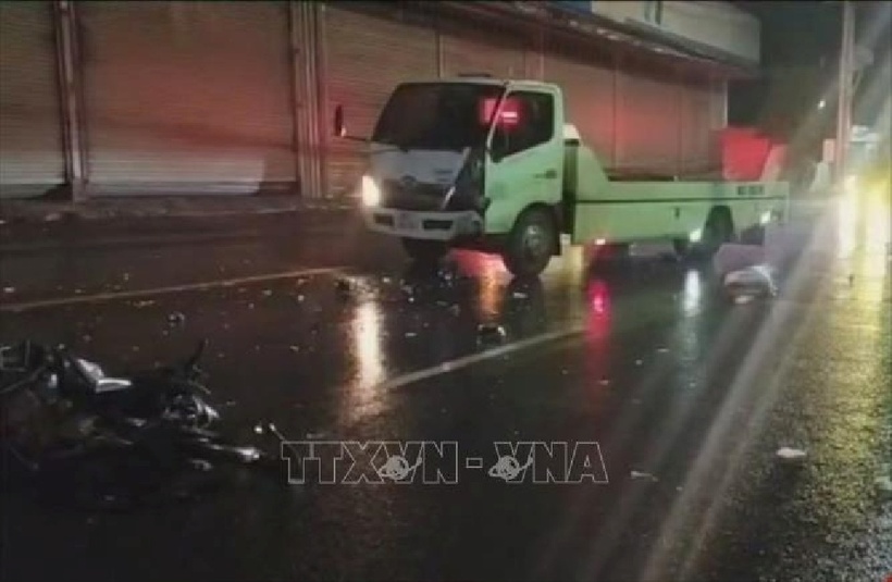 Hiện trường vụ tai nạn. Ảnh: TTXVN.