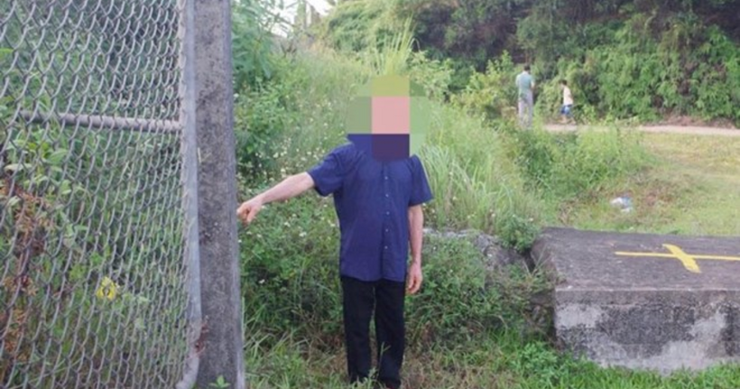 Đối tượng tại hiện trường vụ tấn công bé gái trên đường đi học về nhằm mục đích xâm hại. (Ảnh: Công an tỉnh Thái Nguyên).