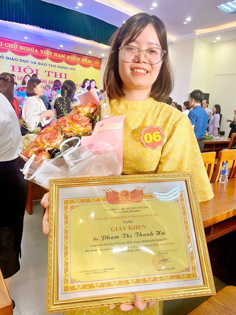 Cô Phạm Thị Thanh Hà - giáo viên trường Tiểu học Hiến Nam. Ảnh: VTC News