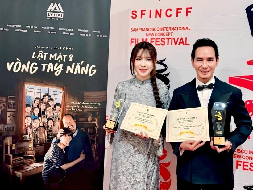 Đạo diễn Lý Hải cùng vợ tại LHP&nbsp;Quốc tế&nbsp;ý tưởng mới San Francisco 2025. Ảnh: NSCC