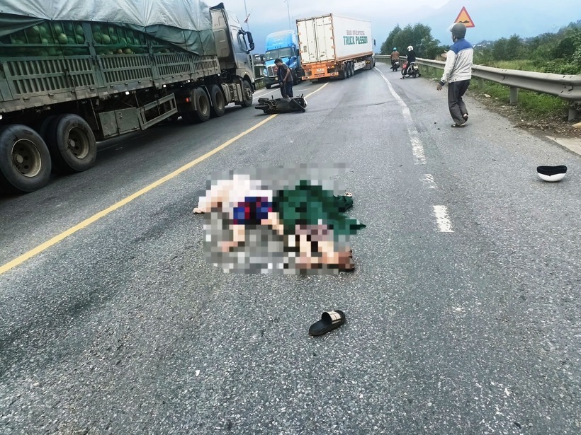 Hiện trường vụ tai nạn. Ảnh: Báo Tiền phong.