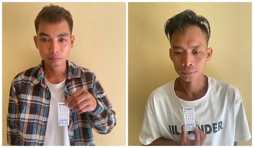 Hai đối tượng mua bán, tàng trữ ma túy bị Công an Nghệ An khởi tố. Ảnh: Lao Động