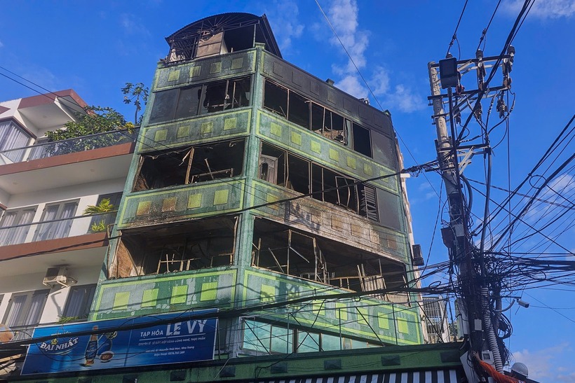 Hiện trường vụ cháy, Ảnh: VietNamnet