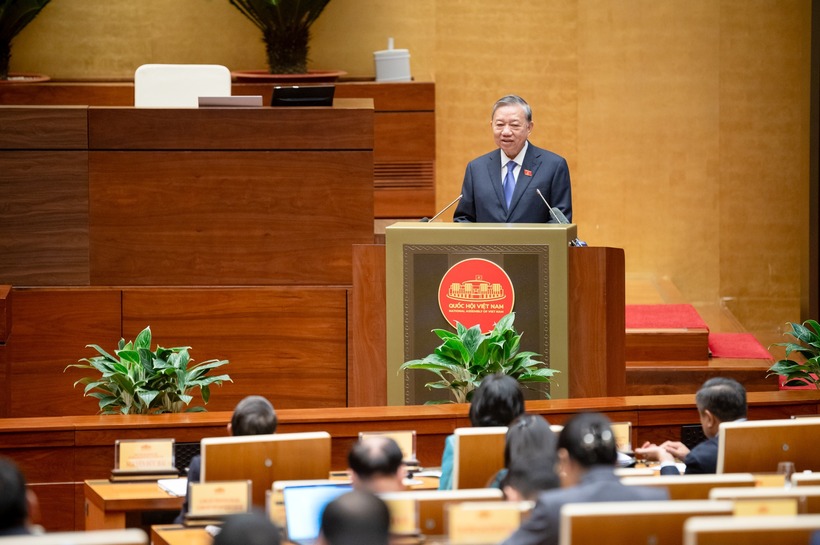 Tổng Bí thư đề nghị các cấp, các ngành bắt tay ngay vào hành động, làm việc thật cụ thể, thiết thực, hiệu quả, không hình thức (Ảnh: Phạm Thắng).