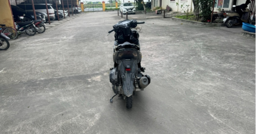 Phương tiện là chiếc xe mô tô Vũ Hồng Q cho mượn đã gây tai nạn giao thông. (Ảnh: Công an Ninh Bình)