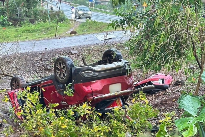 Hiện trường vụ tai nạn. Ảnh: Báo Gia Lai.