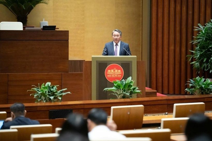 Bộ trưởng Bộ Tư pháp Nguyễn Hải Ninh (Ảnh: Media Quốc hội).