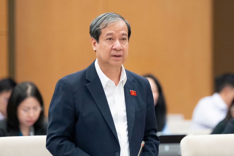 Bộ trưởng Bộ Giáo dục và Đào tạo Nguyễn Kim Sơn (Ảnh: Media Quốc hội).