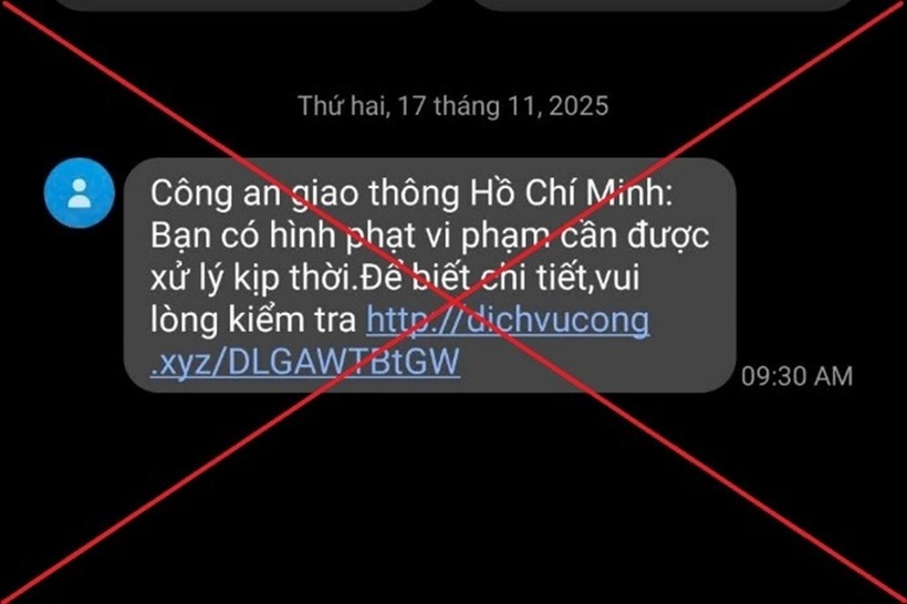Công an đề nghị người dân cảnh giác trước tin nhắn lừa đảo. Ảnh: Công an TP.Hà Nội