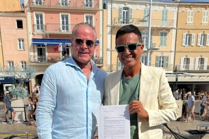 Ông Omar Harfouch (phải) và ông Rául Rocha Cantú, Chủ tịch MUO.