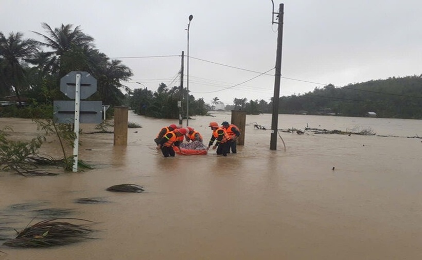 Nhiều địa bàn ở tỉnh Đắk Lắk đang bị nước lũ nhấn chìm. (Ảnh: Công an xã Sơn Thành)
