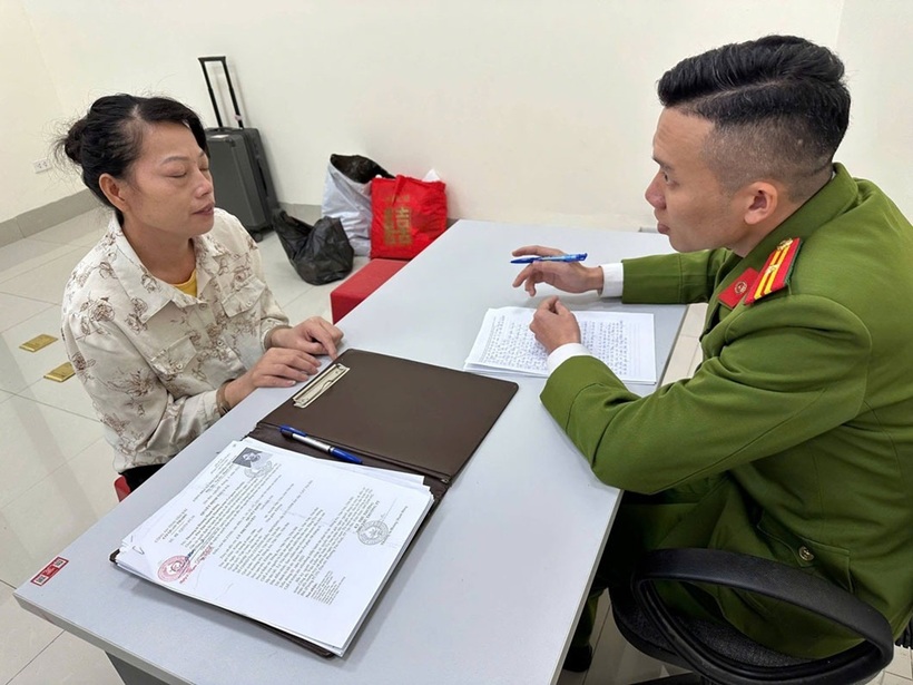 Lý Thị Nguyên tại cơ quan điều tra.