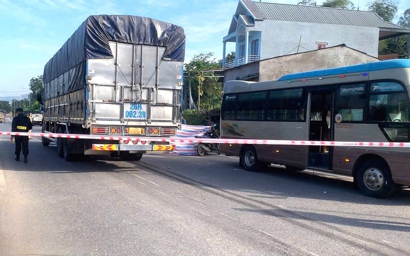 Hiện trường vụ tai nạn. Ảnh: Báo Xây dựng.