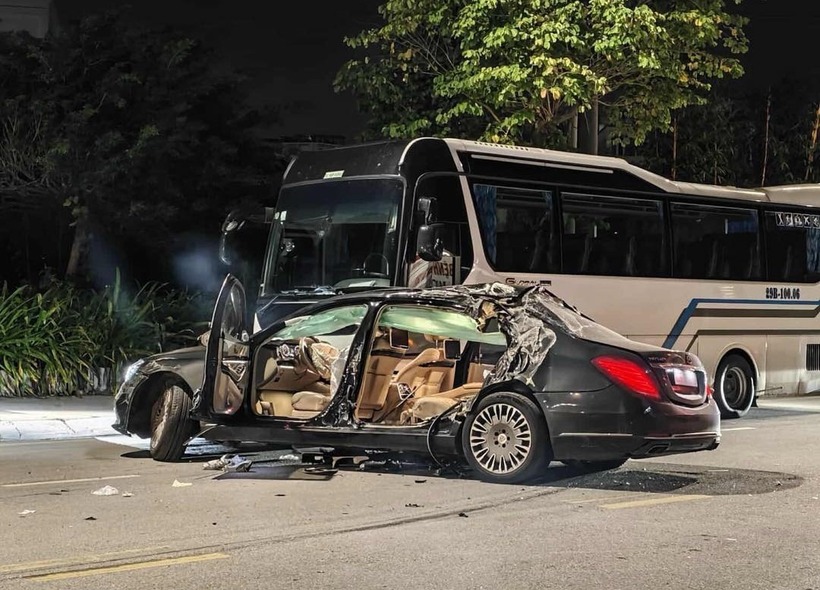 Hiện trường vụ tai nạn. Ảnh: Tiền phong