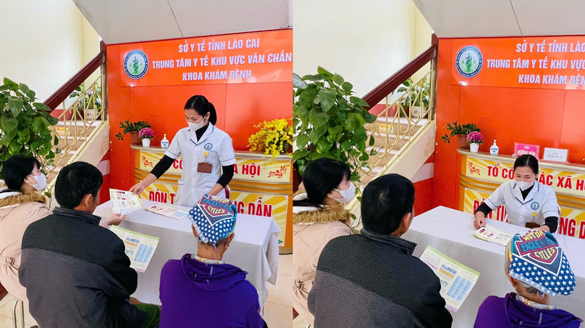 Bàn đón tiếp và hướng dẫn cho bệnh nhân đến khám