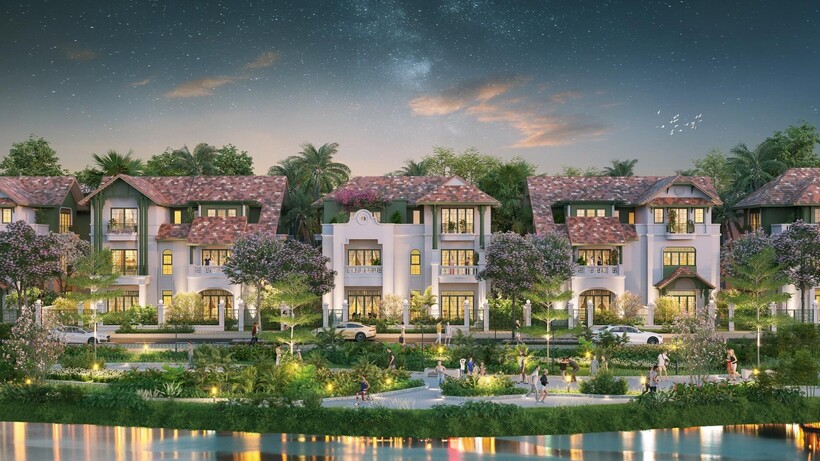 Các dãy nhà thấp tầng thời thượng với không gian sống thanh bình. (Ảnh phối cảnh: Sun Property)