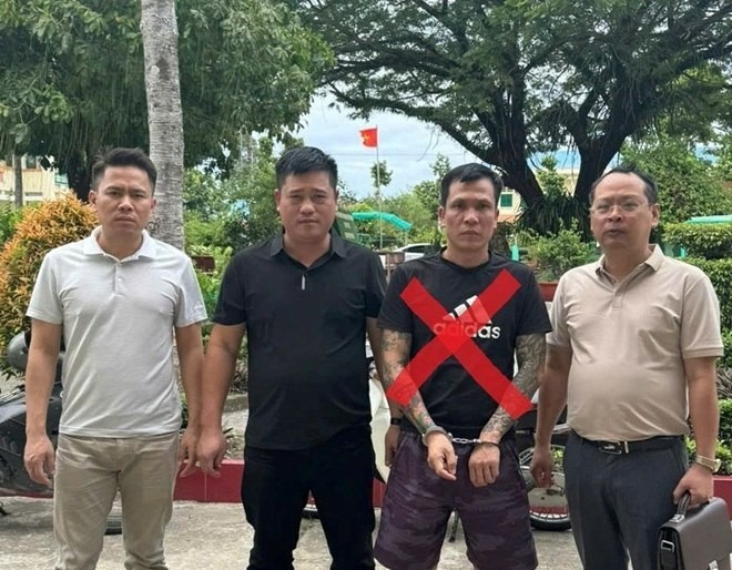 Đối tượng Trần Văn Quang (đánh dấu đỏ). Ảnh: Công an TP Hải Phòng