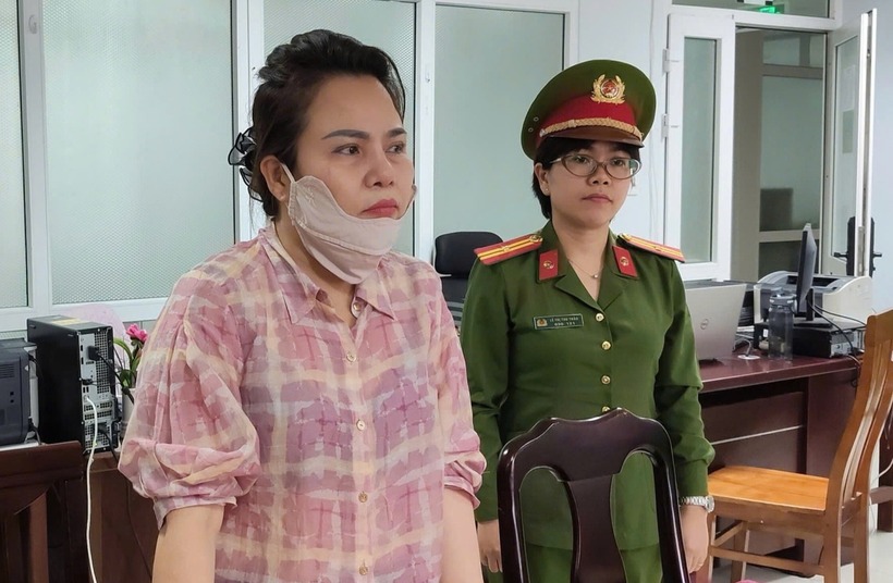 Võ Thị Xê khi bị bắt.